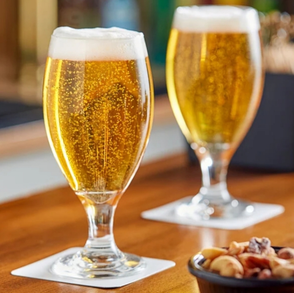 Libbey Perfect Hard Cider Teardrop 14.75 oz. customizable stemmed pilsner glass!